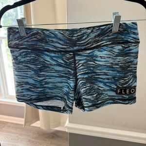FLEO Blue and Black Zebra Shorts